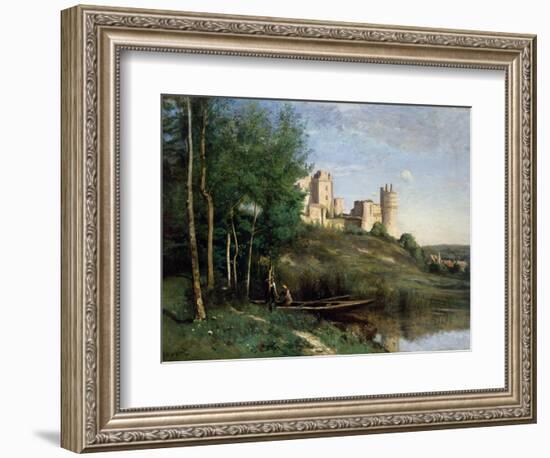 Ruins of the Chateau De Pierrefonds, C.1830-35-Jean-Baptiste-Camille Corot-Framed Giclee Print