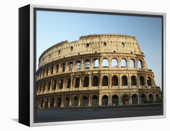 Ruins of the Coliseum in Rome Against Blue Sky-null-Framed Premier Image Canvas