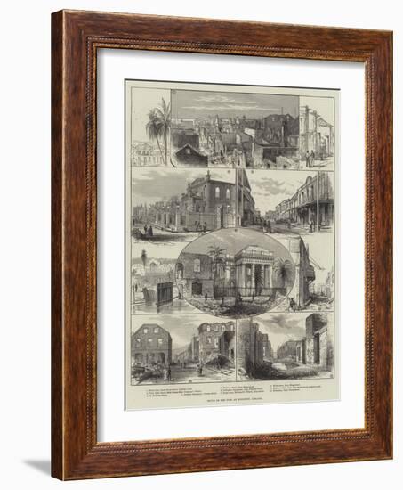 Ruins of the Fire at Kingston, Jamaica-Thomas Sulman-Framed Giclee Print