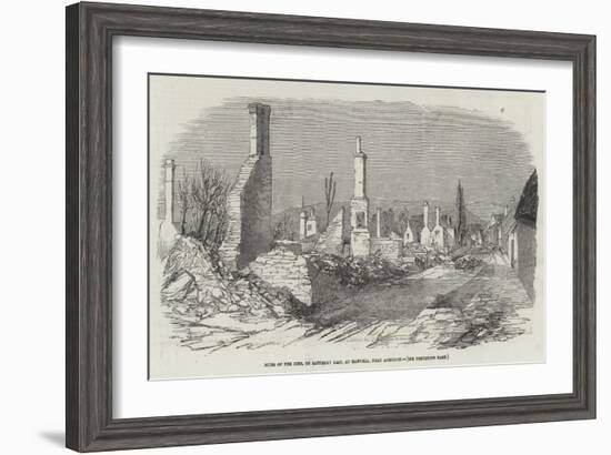 Ruins of the Fire, on Saturday Last, at Harwell, Near Abingdon-null-Framed Giclee Print