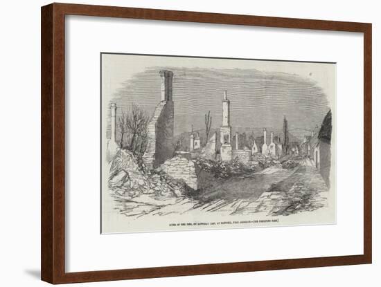 Ruins of the Fire, on Saturday Last, at Harwell, Near Abingdon-null-Framed Giclee Print