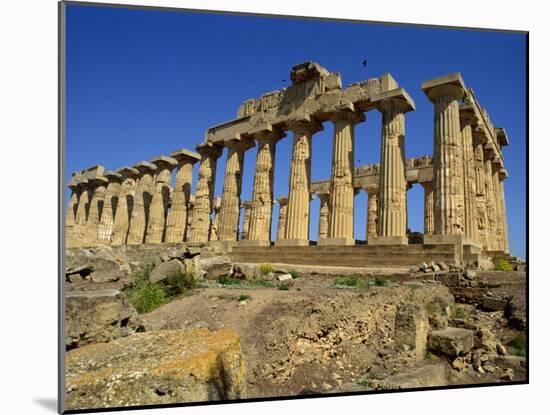 Ruins of the Greek Temples at Selinunte on the Island of Sicily, Italy, Europe-Newton Michael-Mounted Photographic Print