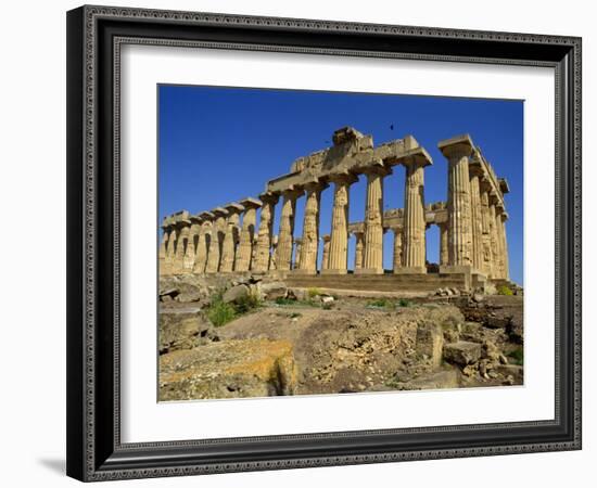 Ruins of the Greek Temples at Selinunte on the Island of Sicily, Italy, Europe-Newton Michael-Framed Photographic Print