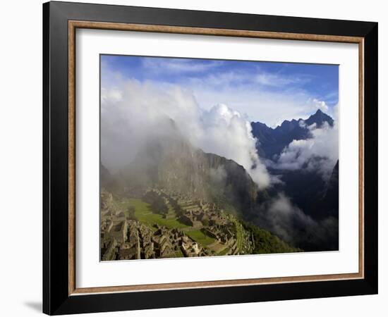 Ruins of the Inca City in Morning Light, Machu Picchu, UNESCO World Heritage Site, Urubamba Provinc-Simon Montgomery-Framed Photographic Print