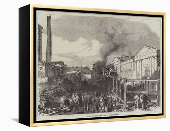 Ruins of the Late Fire at Southampton-Charles Robinson-Framed Premier Image Canvas