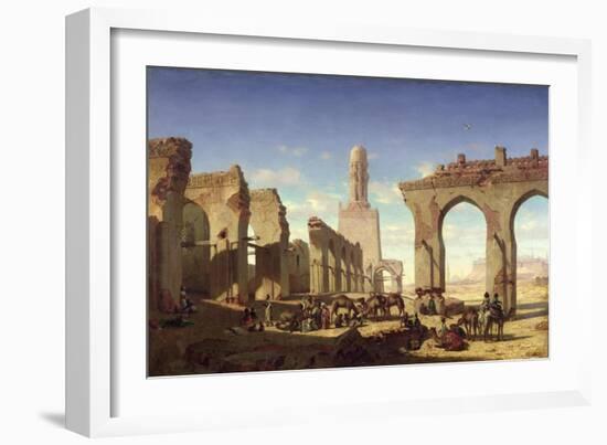 Ruins of the Mosque of the Caliph El Haken, Cairo, c.1840-Prosper Georges Antoine Marilhat-Framed Giclee Print