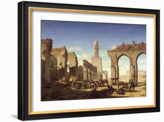 Ruins of the Mosque of the Caliph El Haken, Cairo, c.1840-Prosper Georges Antoine Marilhat-Framed Giclee Print