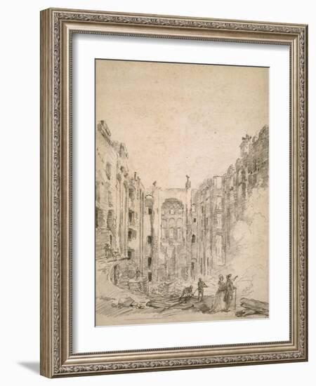 Ruins of the Opera After the Fire of 1781, 1781-Hubert Robert-Framed Giclee Print