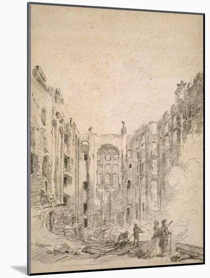 Ruins of the Opera After the Fire of 1781, 1781-Hubert Robert-Mounted Giclee Print