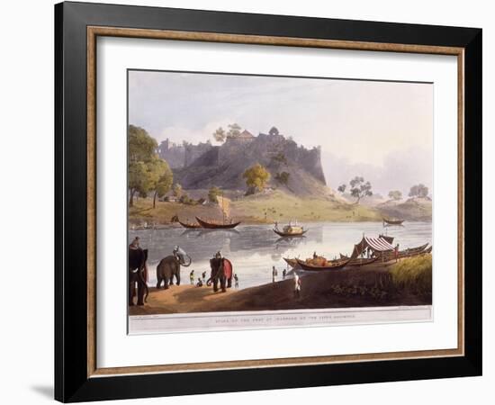 Ruins of the Port at Juanpore on the River Goomtee, 1824 (Colour Aquatint)-Henry Salt-Framed Giclee Print