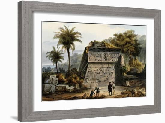 Ruins of the Pyramid of Xochicalco (Ruinas De La Piramide De Xochicalco)-Carl Nebel-Framed Giclee Print
