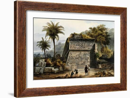 Ruins of the Pyramid of Xochicalco (Ruinas De La Piramide De Xochicalco)-Carl Nebel-Framed Giclee Print