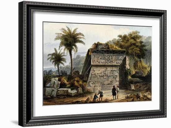 Ruins of the Pyramid of Xochicalco (Ruinas De La Piramide De Xochicalco)-Carl Nebel-Framed Giclee Print