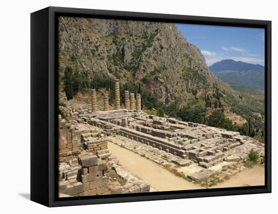 Ruins of the Temple of Apollo, with Hills in the Background, at Delphi, Greece-Ken Gillham-Framed Premier Image Canvas