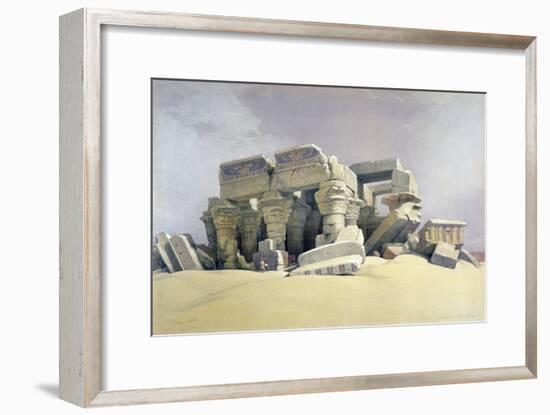 Ruins of the Temple of Kom Ombo, 19th Century-David Roberts-Framed Giclee Print