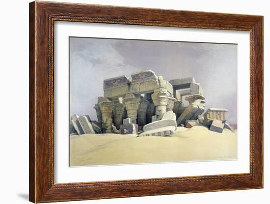 Ruins of the Temple of Kom Ombo, 19th Century-David Roberts-Framed Giclee Print