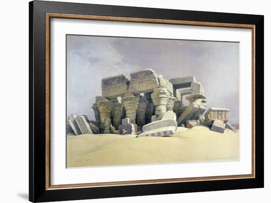 Ruins of the Temple of Kom Ombo, 19th Century-David Roberts-Framed Giclee Print