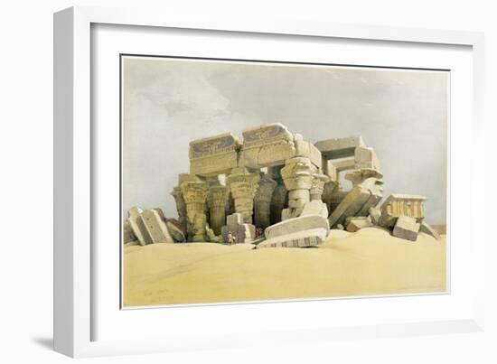 'Ruins of the Temple of Kom Ombo', Egypt, c1845-David Roberts-Framed Giclee Print