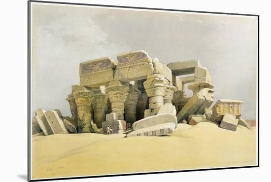 'Ruins of the Temple of Kom Ombo', Egypt, c1845-David Roberts-Mounted Giclee Print