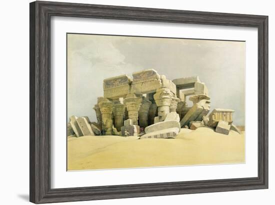 Ruins of the Temple of Kom Ombo, from "Egypt and Nubia", Vol.1 (Litho) (See also 84718)-David Roberts-Framed Giclee Print