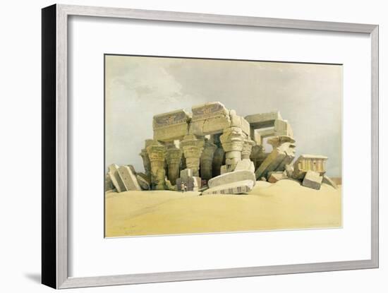 Ruins of the Temple of Kom Ombo, from "Egypt and Nubia", Vol.1 (Litho) (See also 84718)-David Roberts-Framed Giclee Print