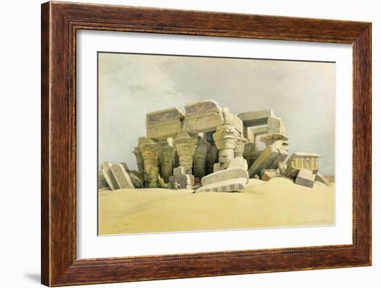 Ruins of the Temple of Kom Ombo, from "Egypt and Nubia", Vol.1 (Litho) (See also 84718)-David Roberts-Framed Giclee Print