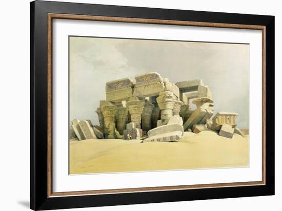 Ruins of the Temple of Kom Ombo, from "Egypt and Nubia", Vol.1 (Litho) (See also 84718)-David Roberts-Framed Giclee Print