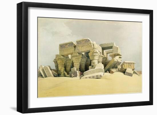 Ruins of the Temple of Kom Ombo, from "Egypt and Nubia", Vol.1 (Litho) (See also 84718)-David Roberts-Framed Giclee Print