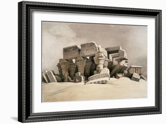 Ruins of the Temple of Kom-Ombo, Upper Egypt-David Roberts-Framed Giclee Print