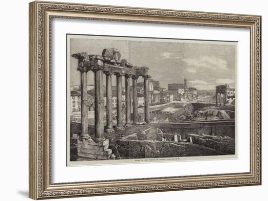 Ruins of the Temple of Saturn, Rome-Richard Principal Leitch-Framed Giclee Print