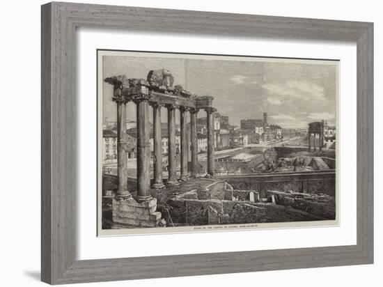 Ruins of the Temple of Saturn, Rome-Richard Principal Leitch-Framed Giclee Print