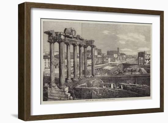 Ruins of the Temple of Saturn, Rome-Richard Principal Leitch-Framed Giclee Print