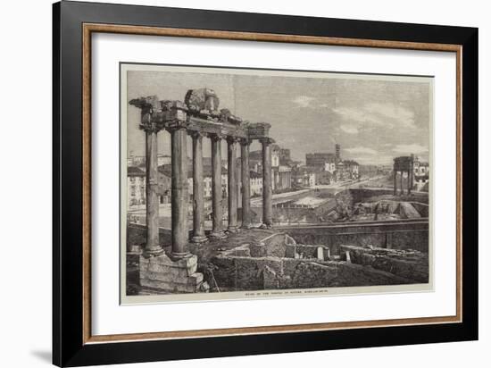 Ruins of the Temple of Saturn, Rome-Richard Principal Leitch-Framed Giclee Print