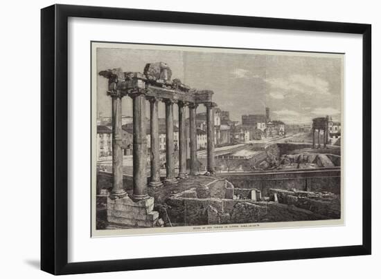 Ruins of the Temple of Saturn, Rome-Richard Principal Leitch-Framed Giclee Print