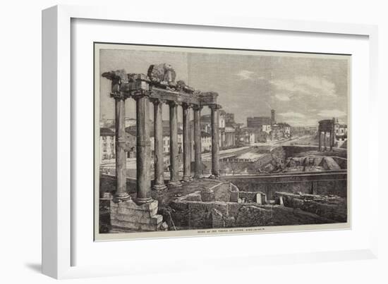 Ruins of the Temple of Saturn, Rome-Richard Principal Leitch-Framed Giclee Print