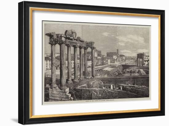 Ruins of the Temple of Saturn, Rome-Richard Principal Leitch-Framed Giclee Print