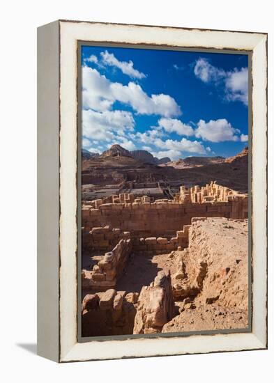 Ruins of the Temple of the Winged Lions at Ancient Nabatean City of Petra, Wadi Musa, Ma'an Gove...-null-Framed Premier Image Canvas