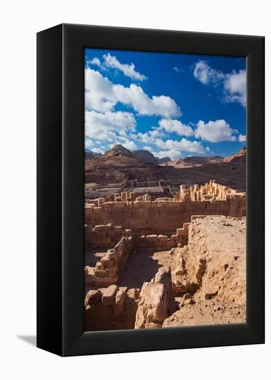 Ruins of the Temple of the Winged Lions at Ancient Nabatean City of Petra, Wadi Musa, Ma'an Gove...-null-Framed Premier Image Canvas