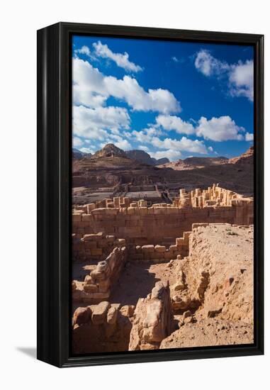 Ruins of the Temple of the Winged Lions at Ancient Nabatean City of Petra, Wadi Musa, Ma'an Gove...-null-Framed Premier Image Canvas