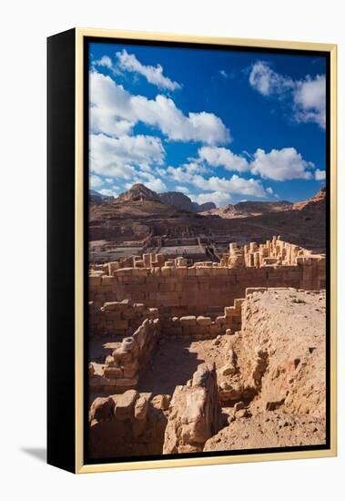 Ruins of the Temple of the Winged Lions at Ancient Nabatean City of Petra, Wadi Musa, Ma'an Gove...-null-Framed Premier Image Canvas