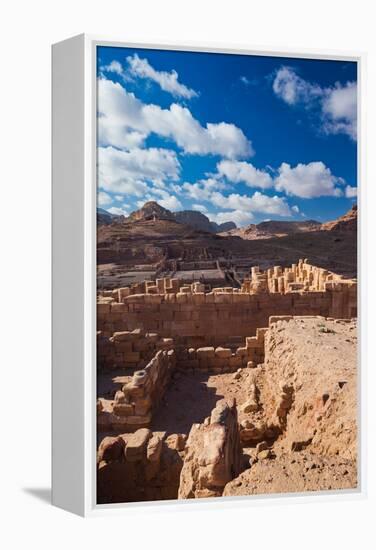 Ruins of the Temple of the Winged Lions at Ancient Nabatean City of Petra, Wadi Musa, Ma'an Gove...-null-Framed Premier Image Canvas