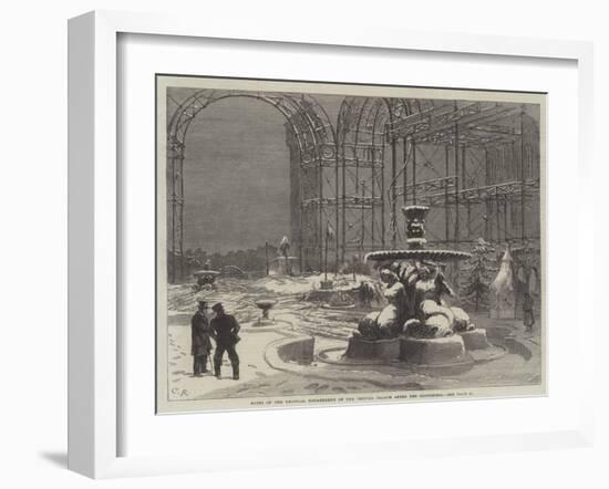 Ruins of the Tropical Department of the Crystal Palace after the Snowstorm-Charles Robinson-Framed Giclee Print
