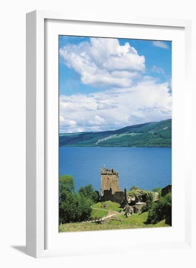 Ruins of Urquhart Castle on Banks of Loch Ness, Drumnadrochit, Scotland, United Kingdom-null-Framed Premium Photographic Print