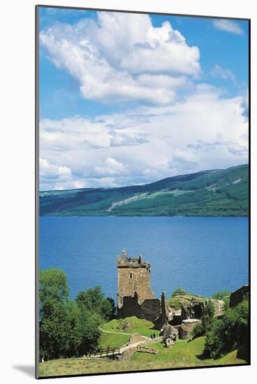 Ruins of Urquhart Castle on Banks of Loch Ness, Drumnadrochit, Scotland, United Kingdom-null-Mounted Photographic Print