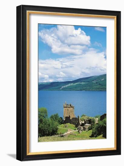 Ruins of Urquhart Castle on Banks of Loch Ness, Drumnadrochit, Scotland, United Kingdom-null-Framed Photographic Print