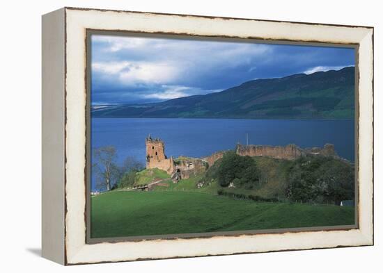 Ruins of Urquhart Castle on the Banks of Loch Ness, Drumnadrochit, Scotland, Uk-null-Framed Premier Image Canvas