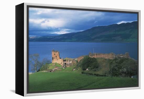 Ruins of Urquhart Castle on the Banks of Loch Ness, Drumnadrochit, Scotland, Uk-null-Framed Premier Image Canvas