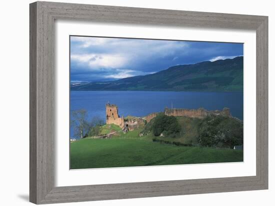 Ruins of Urquhart Castle on the Banks of Loch Ness, Drumnadrochit, Scotland, Uk-null-Framed Premium Photographic Print