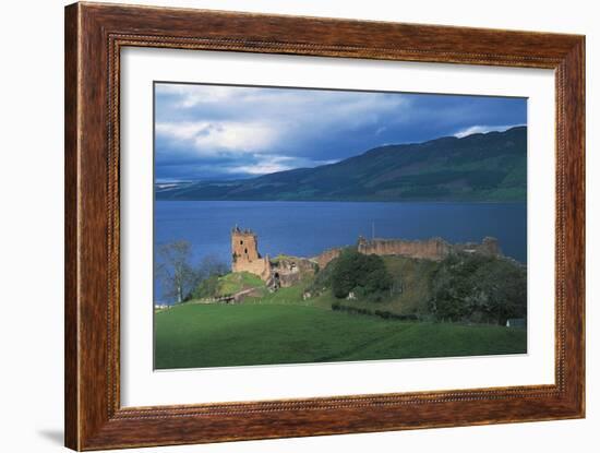 Ruins of Urquhart Castle on the Banks of Loch Ness, Drumnadrochit, Scotland, Uk-null-Framed Premium Photographic Print