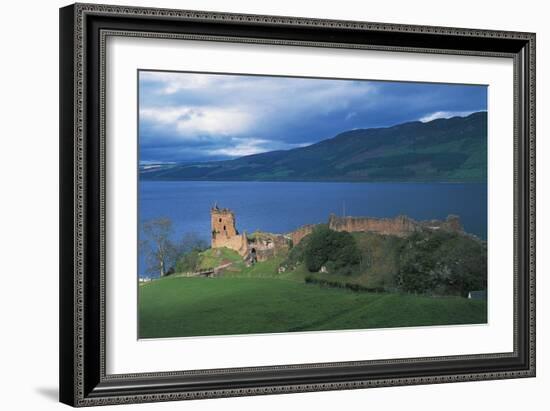 Ruins of Urquhart Castle on the Banks of Loch Ness, Drumnadrochit, Scotland, Uk-null-Framed Premium Photographic Print